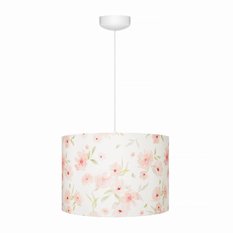 Lampa wisząca BLOSSOM 35x35x23 cm do pokoju w kwiaty drewno białe - Miniaturka zdjęcia nr 2