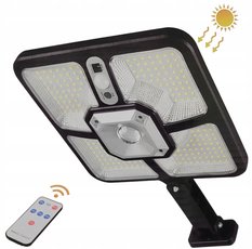 Lampa 22,5 cm solarna latarnia uliczna LED z pilotem czarna - Miniaturka zdjęcia nr 1