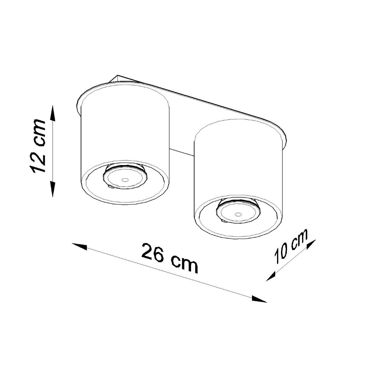 Plafon ORBIS 2 czarny 12x10x26cm nowoczesna lampa GU10 do salonu  nr. 5