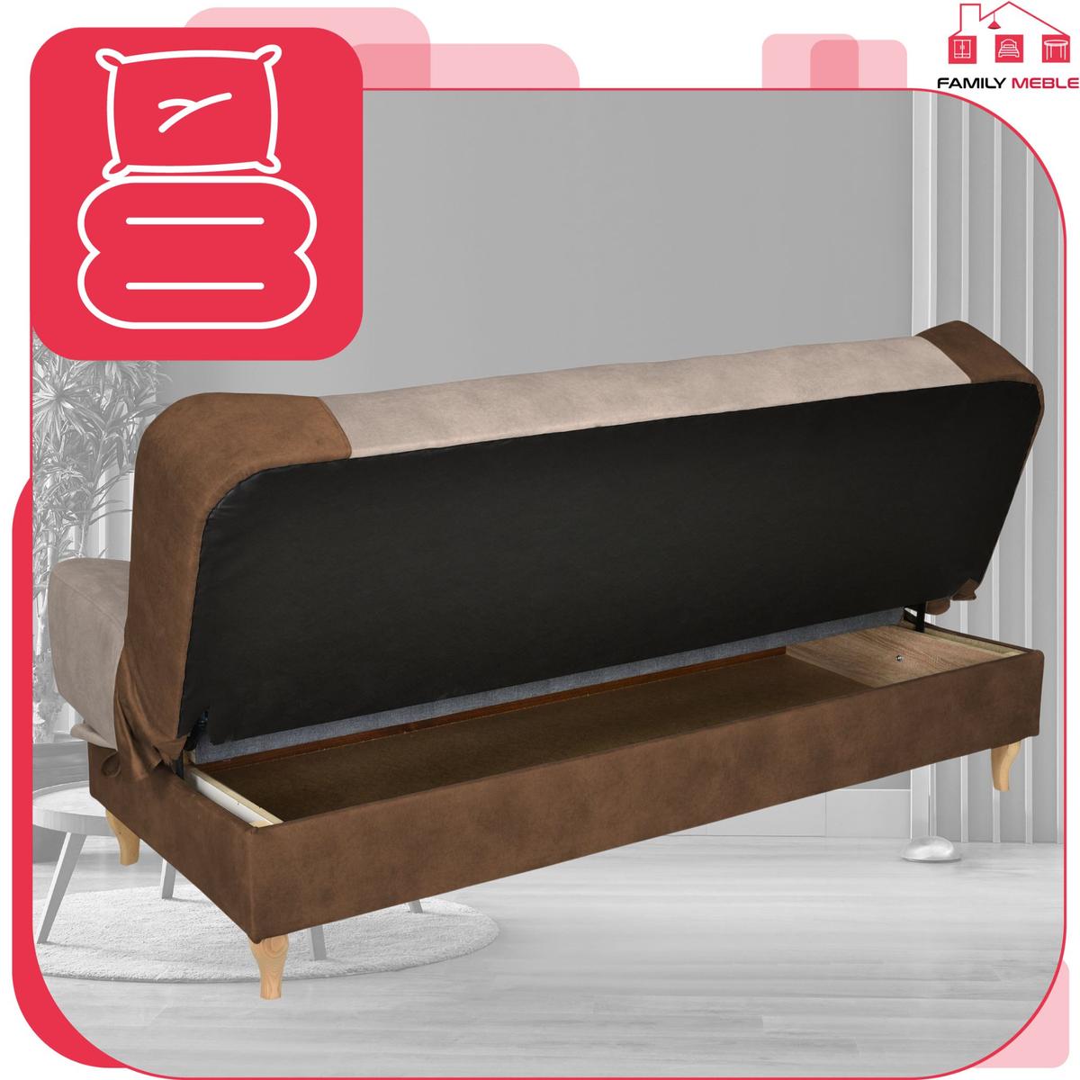 Kanapa sofa Sara Duo rozkładana wersalka spania bonell łóżko Family meble nr. 6