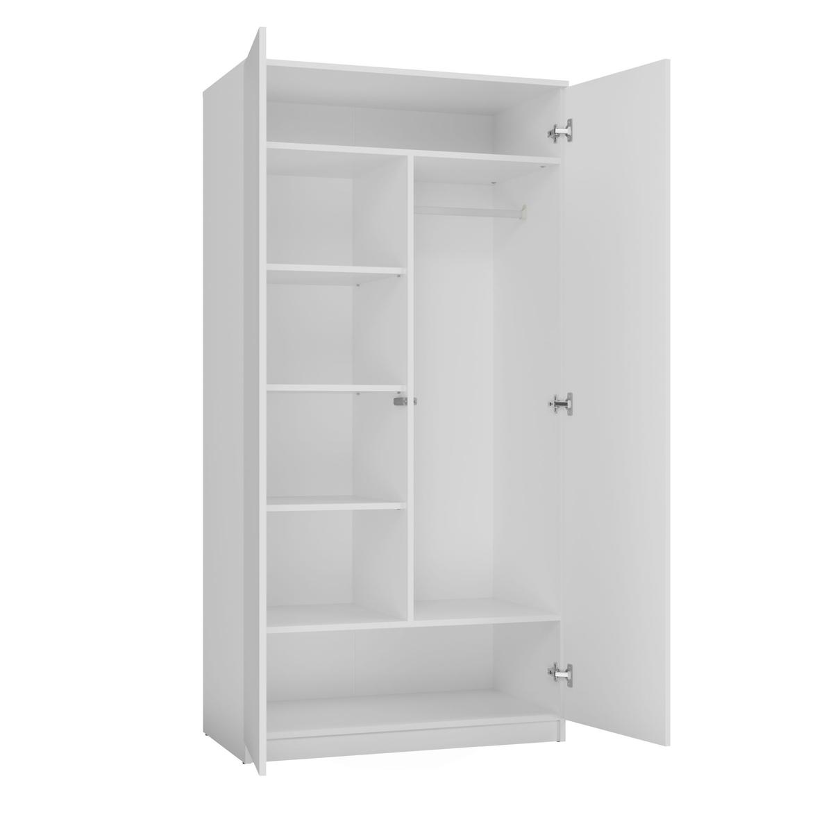 Szafa garderoba MARTUSIA 90x180x50 cm drzwi półki do przedpokoju lub pokoju biała bestseller nr. 11