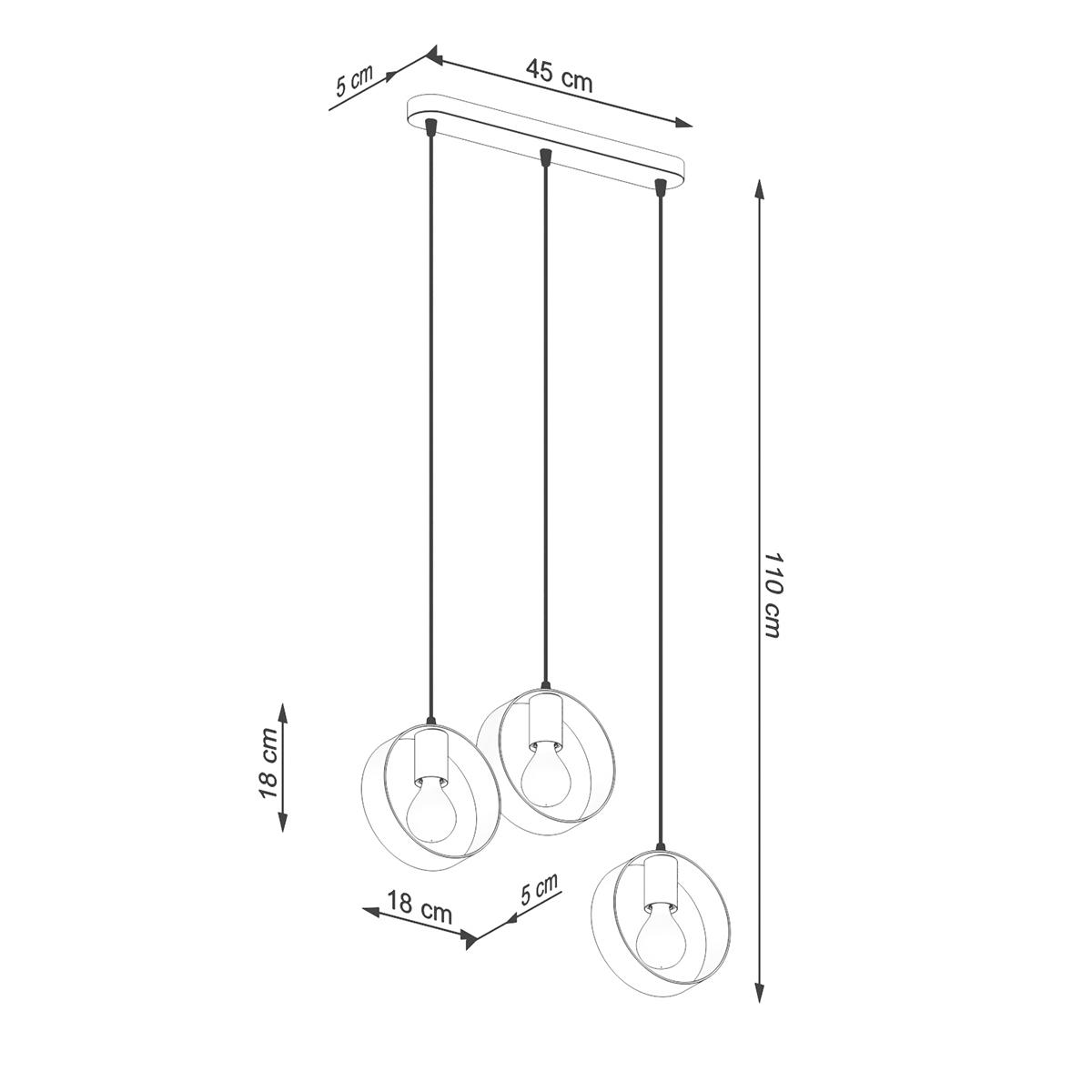 Lampa wisząca TITRAN 3 biała 110x5x56cm nowoczesna E27 do salonu nr. 5