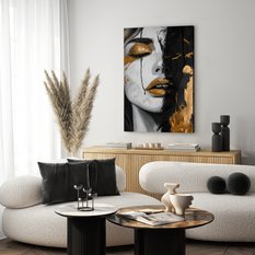 Obraz Do Salonu Na Płótnie Kobiecy Portret Styl Glamour Abstrakcja 80x120cm - Miniaturka zdjęcia nr 3