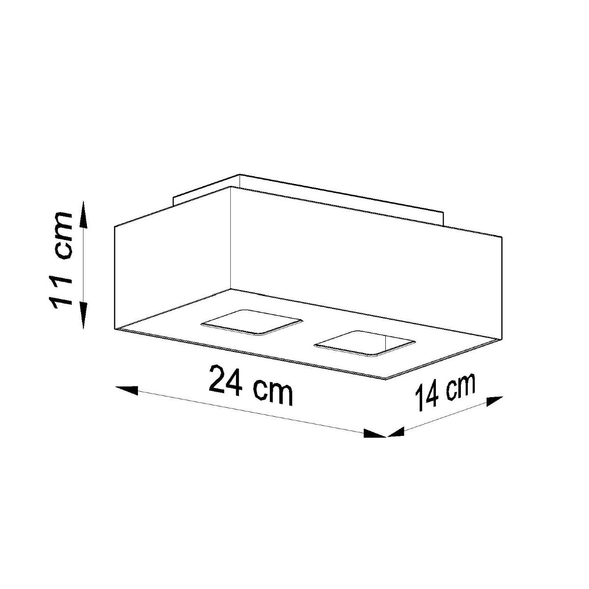 Plafon MONO 2 czarny 11x14x24cm nowoczesna lampa GU10 do salonu  nr. 4