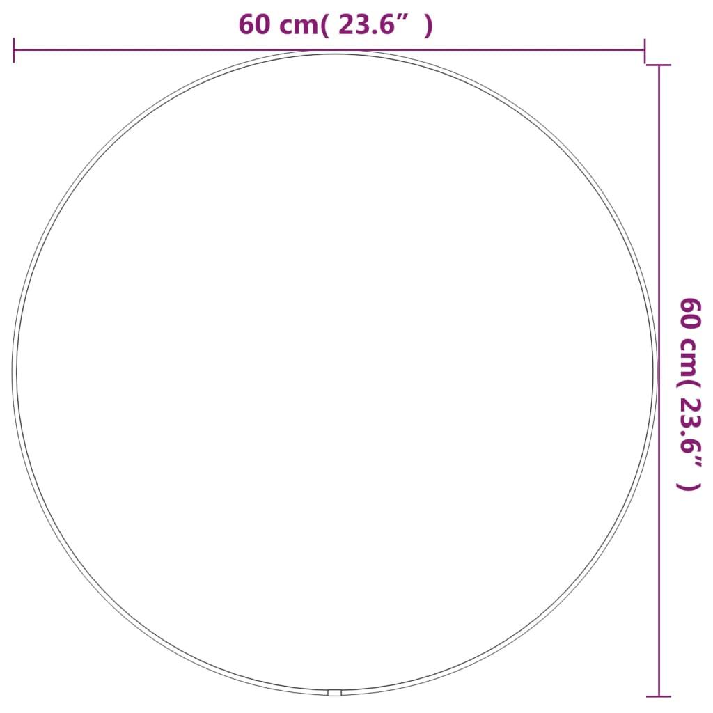 Lustro 60 cm do łazienki sypialni ścienne okrągłe srebrne nr. 6