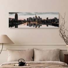 Obraz Do Salonu PANORAMA Frankfurtu Miasto Architektura 145x45cm - Miniaturka zdjęcia nr 7