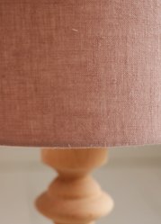 Lampa podłogowa 155x40x35 cm lniana pudrowy róż drewno białe  - Miniaturka zdjęcia nr 8