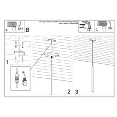 Lampa wisząca PASTELO 1 złota 115x3.5x3.5cm nowoczesna G9 do salonu - Miniaturka zdjęcia nr 6