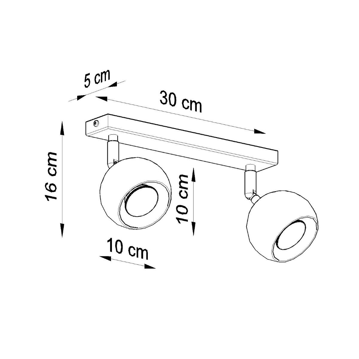 Plafon OCULARE 2 biały 16x10x30cm nowoczesna lampa GU10 do salonu  nr. 4