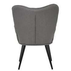 Fotel VIA tapicerowany wypoczynkowy 69x63x89 cm do salonu biura nogi czarne, ciemnoszary  - Miniaturka zdjęcia nr 6