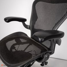 Fotel biurowy Herman Miller Aeron Classic 66 cm do biura pokoju sypialni czarny  - Miniaturka zdjęcia nr 13