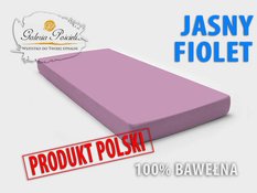 Prześcieradło bawełniane JERSEY 90x200cm JASNY FIOLET - Miniaturka zdjęcia nr 2