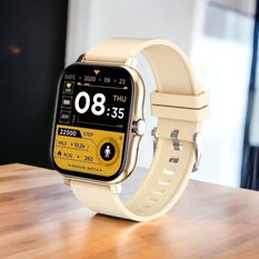 Smartwatch damski złoty menu polskie rozmowy tętno kroki pl - Miniaturka zdjęcia nr 3