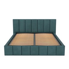 Łóżko tapicerowane 160x200 premium z pojemnikiem do sypialni turkusowe wezgłowie 107 cm - Miniaturka zdjęcia nr 16