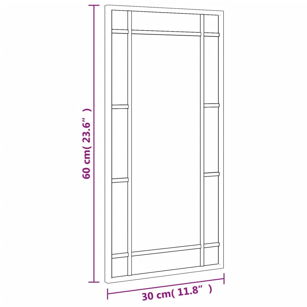 Lustro 30x60 cm do sypialni łazienki ścienne prostokątne żelazo czarne  nr. 8