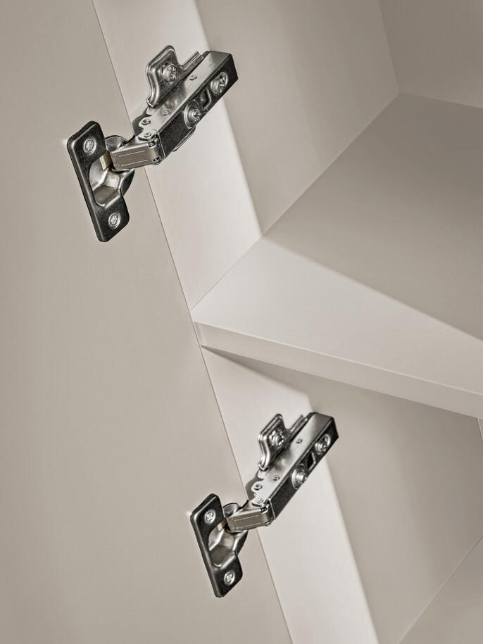 Zestaw łazienkowy ADEL 120 cm z blatem 2 umywalki w zestawie słupek kaszmir ryflowana do łazienki nr. 4