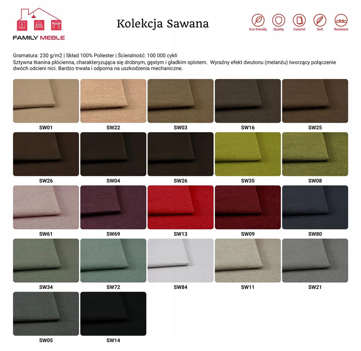 Zestaw wypoczynkowy sofa + 2 fotele Family Meble nr. 14