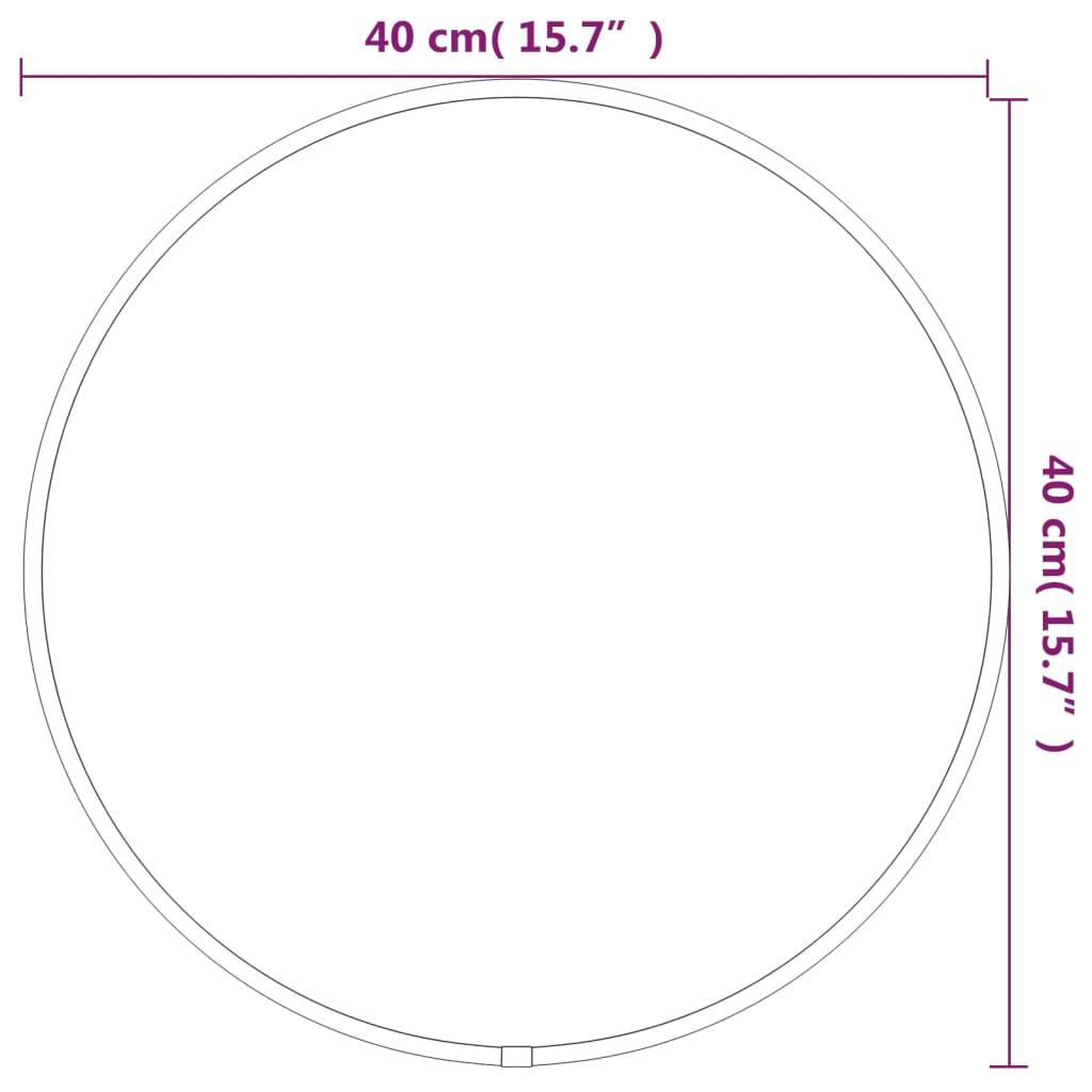 Lustro 40 cm do łazienki sypialni ścienne okrągłe srebrne nr. 6