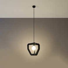 Lampa wisząca TRES czarna 130x33x33cm nowoczesna E27 do salonu - Miniaturka zdjęcia nr 3