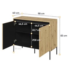 Komoda Trend 98 cm do salonu sypialni przedpokoju dąb - Miniaturka zdjęcia nr 4