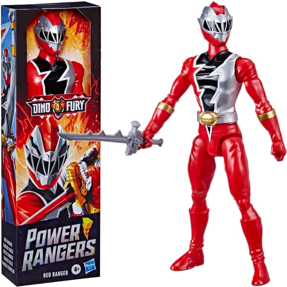 POWER RANGERS DINO FURY HASBRO RUCHOMA FIGURKA RED CZERWONY RANGER 30cm