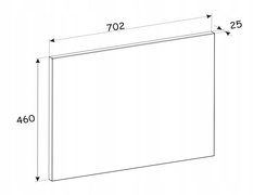 Blat do szafki łazienkowej 70x46 cm dąb olejowany grubość 25 mm mdf do łazienki - Miniaturka zdjęcia nr 3