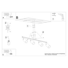 Plafon LEMMI 4L biały 20x24x100cm GU10 nowoczesna lampa do salonu - Miniaturka zdjęcia nr 5