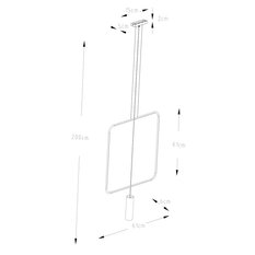 Lampa wisząca RANA 1 czarna 175x6x61cm nowoczesna G10 do salonu - Miniaturka zdjęcia nr 8