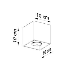 Plafon QUAD 1 biały 10x10x10cm GU10 nowoczesna lampa do salonu - Miniaturka zdjęcia nr 5