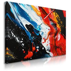 Duży Obraz Do Salonu Abstrakcja Nowoczesny Wzór Farba 120x80cm - Miniaturka zdjęcia nr 1