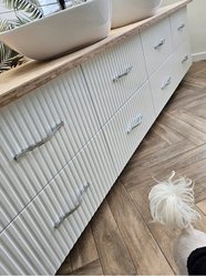 Szafka łazienkowa FLOW 80 cm biały z umywalka z nogami metalowymi - Miniaturka zdjęcia nr 5