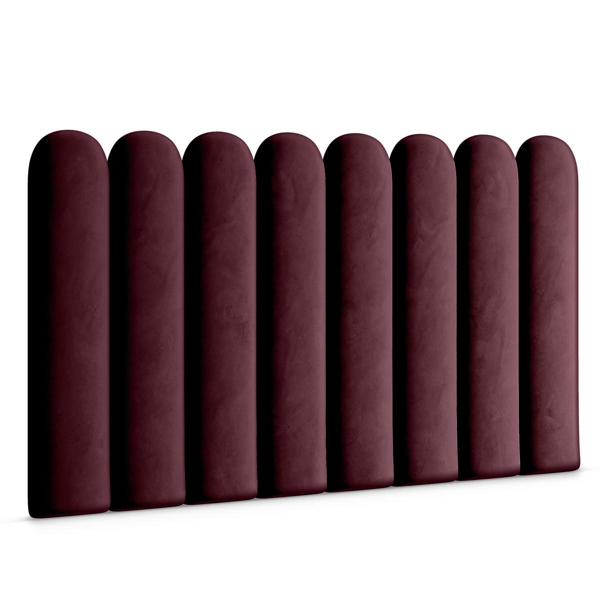 Panele tapicerowane 20x60 cm na ścianę płotek bordowy