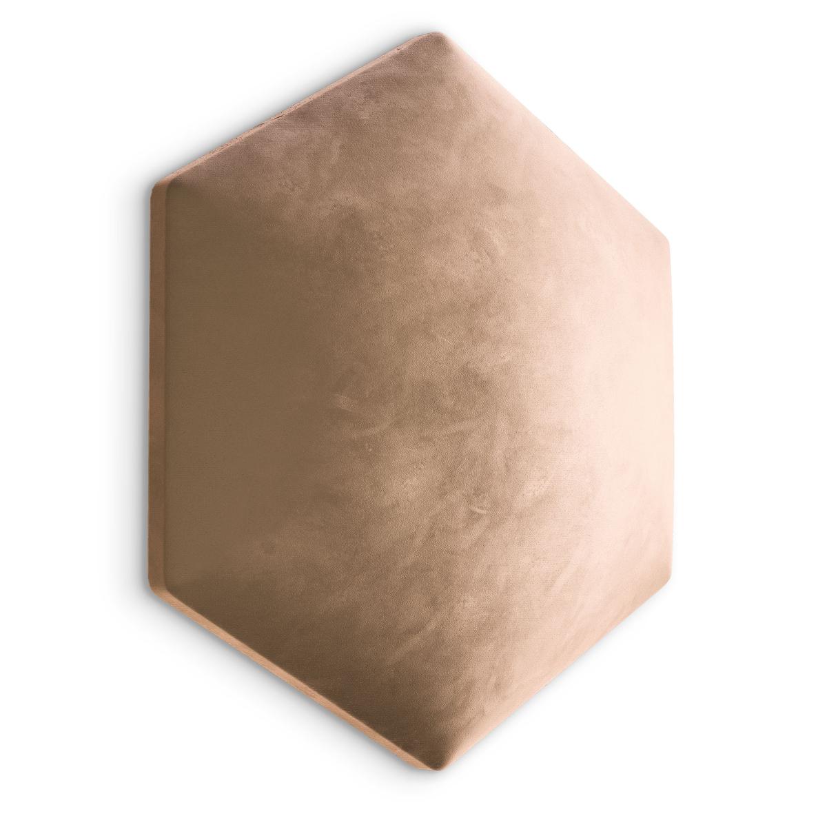 Panele tapicerowane 35x40 hexagon magic velvet beżowy 