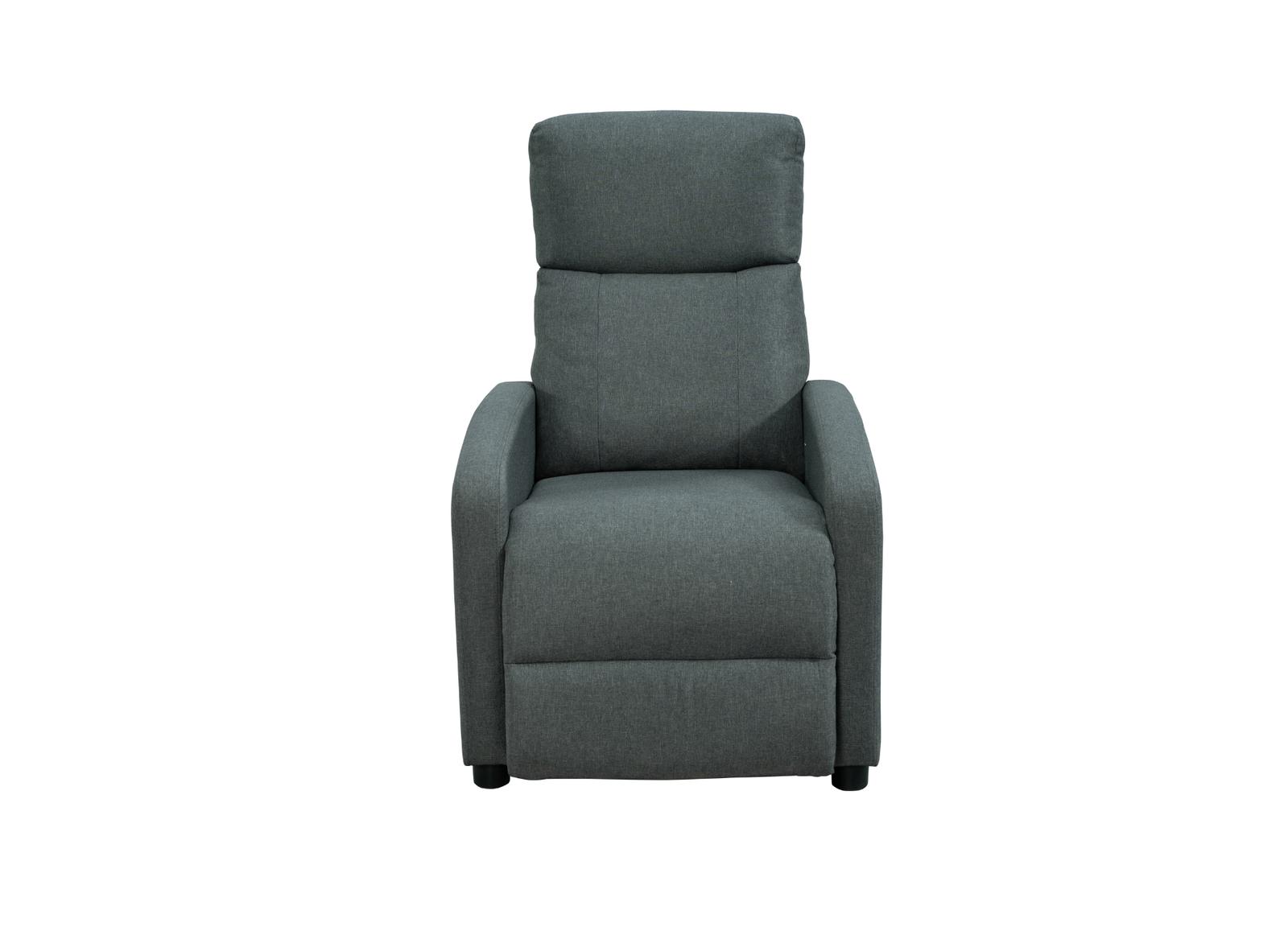Fotel dla seniora VELLO szary 64x89-156 cm x98 cm rozkładany fotel TV z funkcją spania komfortowy do salonu i pokoju nr. 5