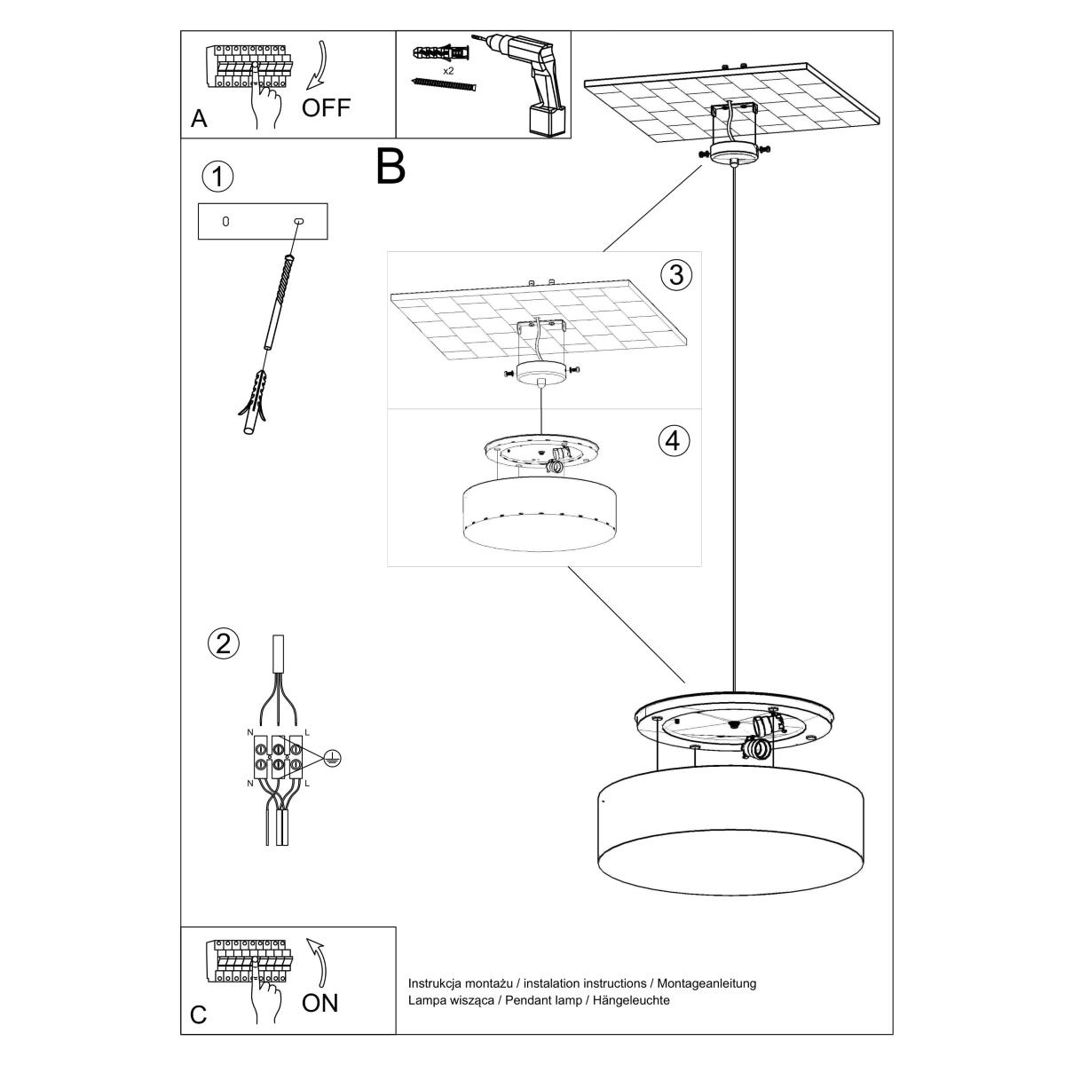 Lampa wisząca ARENA 35 biała 111x35x35cm nowoczesna E27 do salonu nr. 5