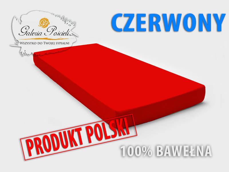 Prześcieradło bawełniane JERSEY 200x220cm CZERWONE nr. 2