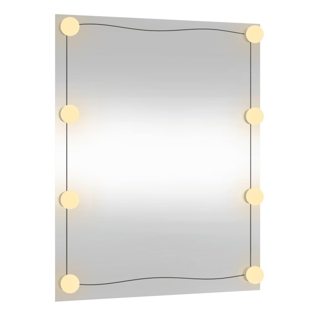 Lustro 50x60 cm do sypialni łazienki z LED ścienne szklane prostokątne nr. 1