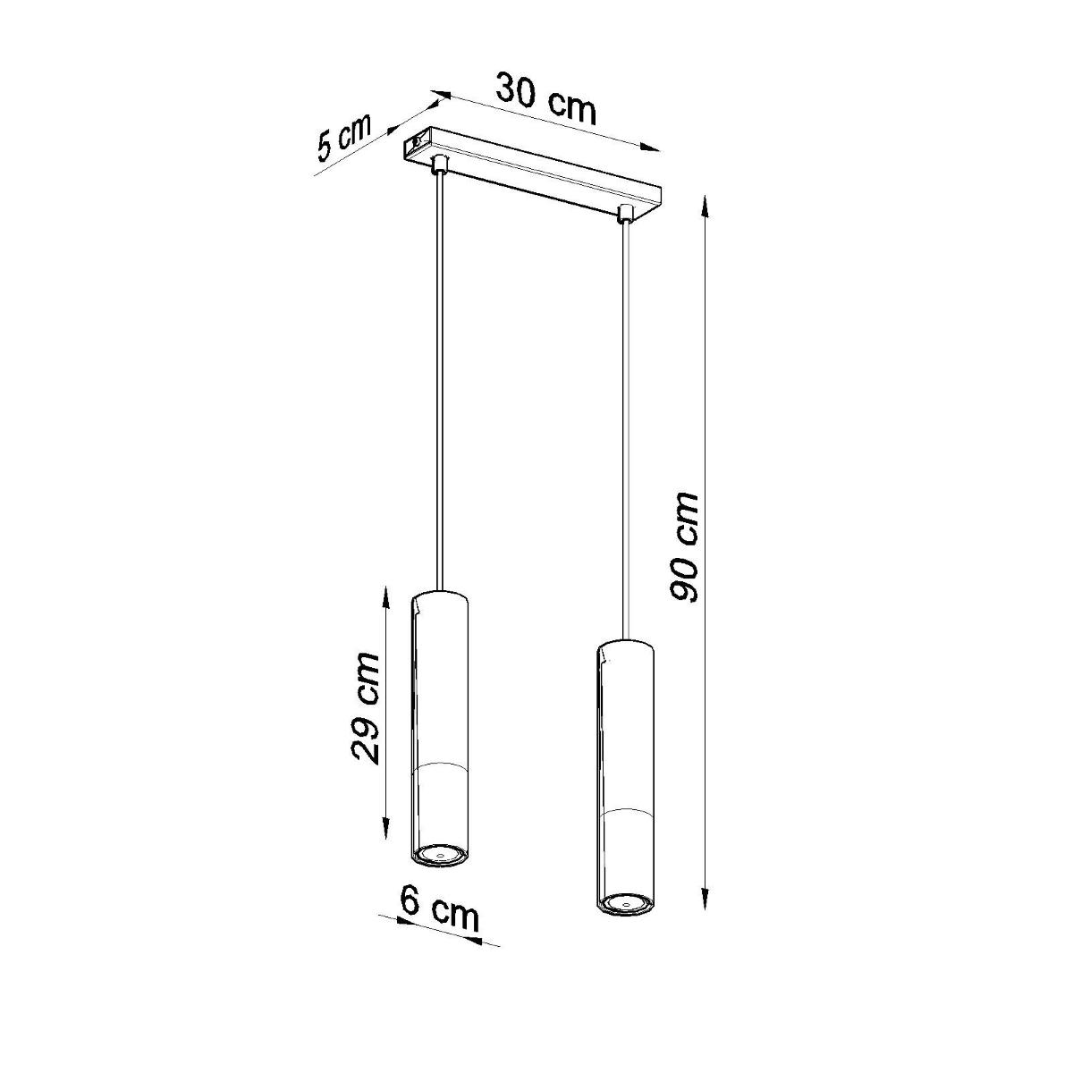 Lampa wisząca LOOPEZ 2 czarny/chrom 90x6x30cm nowoczesna G10 do salonu nr. 4