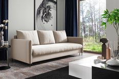 Kanapa BELISSA 216x91x95 cm sofa z funkcją spania z pojemnikiem RIVIERA ciemnoszara do salonu - Miniaturka zdjęcia nr 3