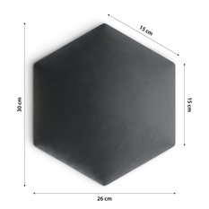 Panele tapicerowane 26x30 hexagon magic velvet grafitowy - Miniaturka zdjęcia nr 4