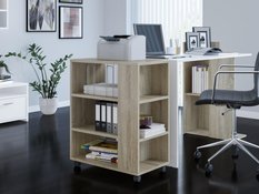 Stolik pod drukarkę 60 cm do biura gabinetu dąb sonoma - Miniaturka zdjęcia nr 2