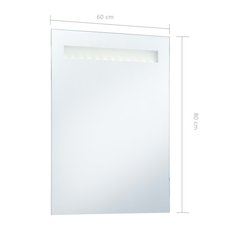 Lustro 60x80 cm do sypialni łazienki ścienne aluminium szklane srebrny  - Miniaturka zdjęcia nr 7