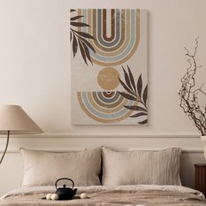 Obraz Na Ścianę Liście Palmowe Styl Boho Abstrakcja Natura 80x120cm - Miniaturka zdjęcia nr 5