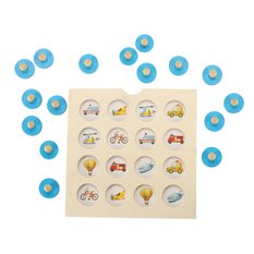 Gra planszowa memory montessori zestaw puzzle drewniane 4 karty - Miniaturka zdjęcia nr 8