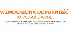 Szafka lazienkowa 124 cm z blatem nad pralkę złoty biały połysk dąb wotan - Miniaturka zdjęcia nr 6