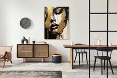 Obraz Do Salonu ZŁOTY Portret Kobieca Twarz Styl Glamour Abstrakcja 80x120cm - Miniaturka zdjęcia nr 13