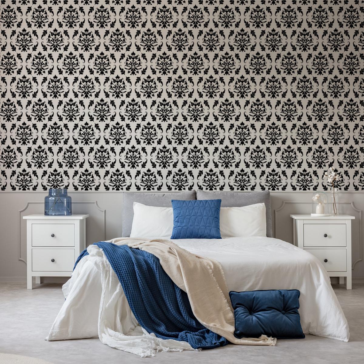 Tapeta Czarno-Białe ORNAMENTY Eleganckie Wzory  nr. 3