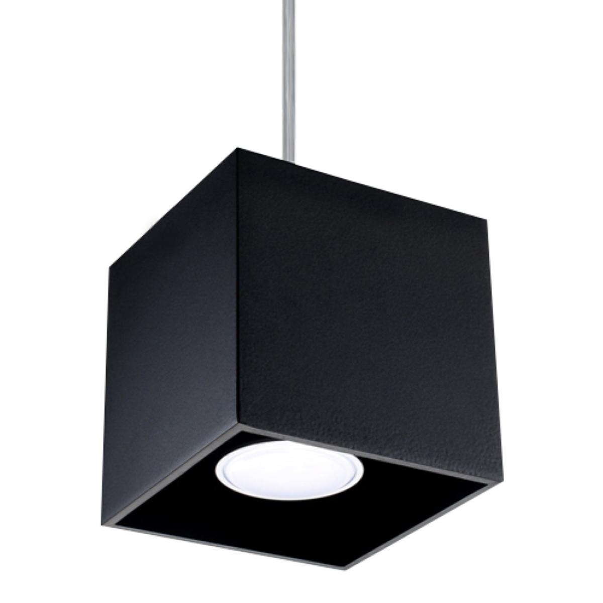 Lampa wisząca QUAD 1 czarny 110x10x10cm nowoczesna G10 do salonu