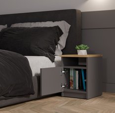 Szafka nocna GALAX 40x30x30 cm dąb antracyt dąb artisan - Miniaturka zdjęcia nr 4