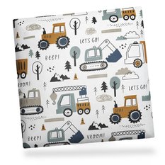 Panele tapicerowane 30x30 cm koparki traktory z nadrukiem dla dzieci na ścianę - Miniaturka zdjęcia nr 3
